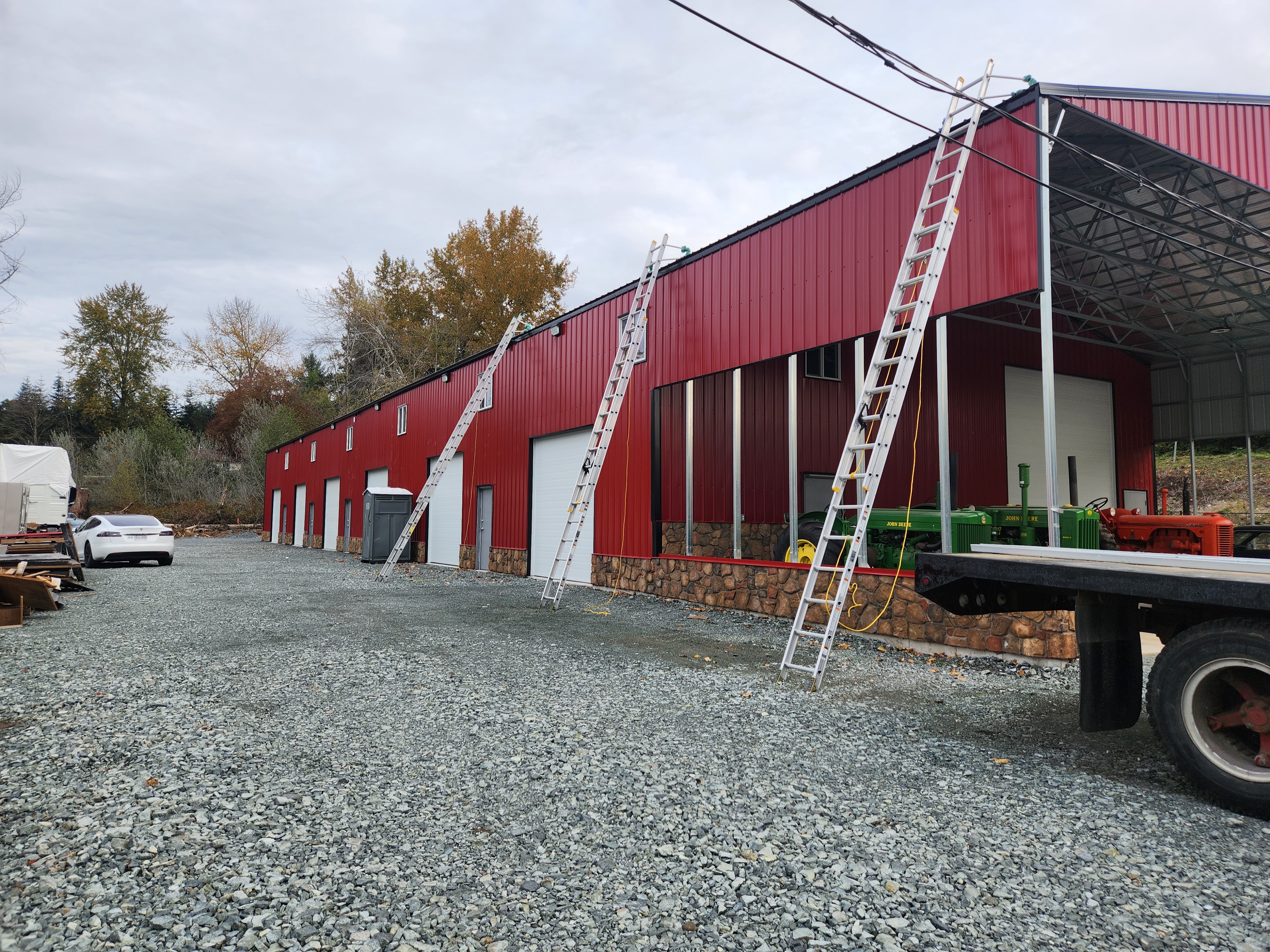 Dad's Roofing seamless gutter installation in the Fraser Valley BC
