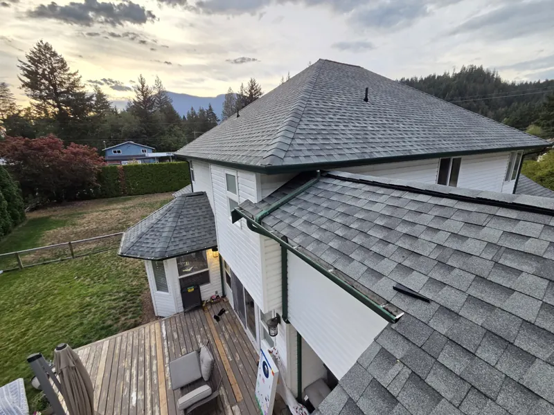 Finished roof and deck in the evening light